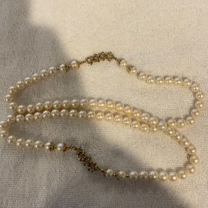 Faux pearl necklace